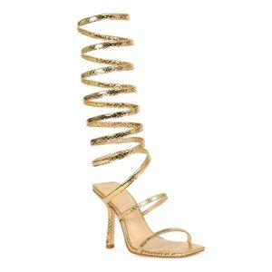 Gold Wrap Around Heels